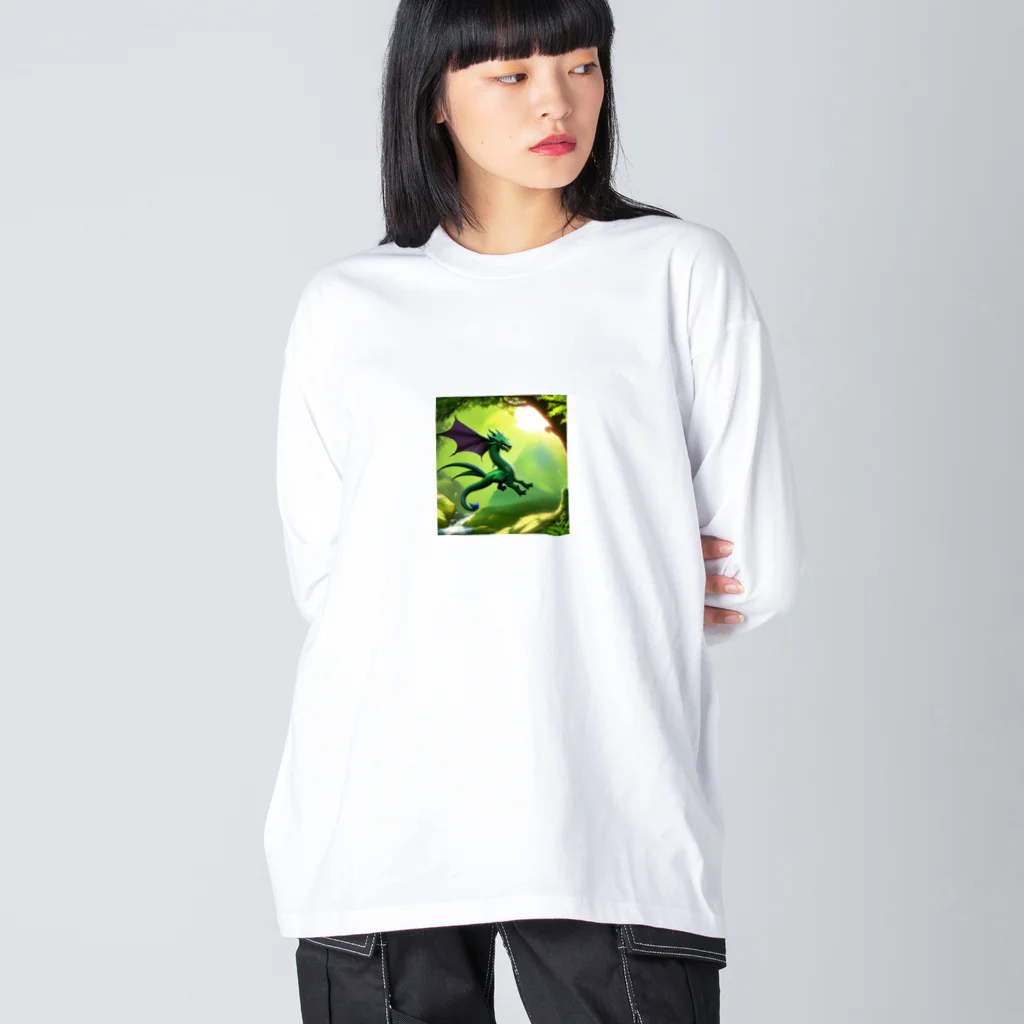 Wakuryuの八恩　森の守り神　愛龍　 Big Long Sleeve T-Shirt