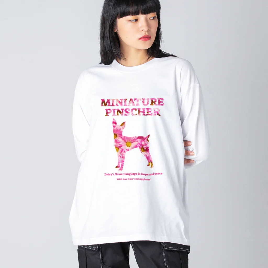 onehappinessのミニチュアピンシャー デイジー 2023　【One:Happiness】 Big Long Sleeve T-Shirt