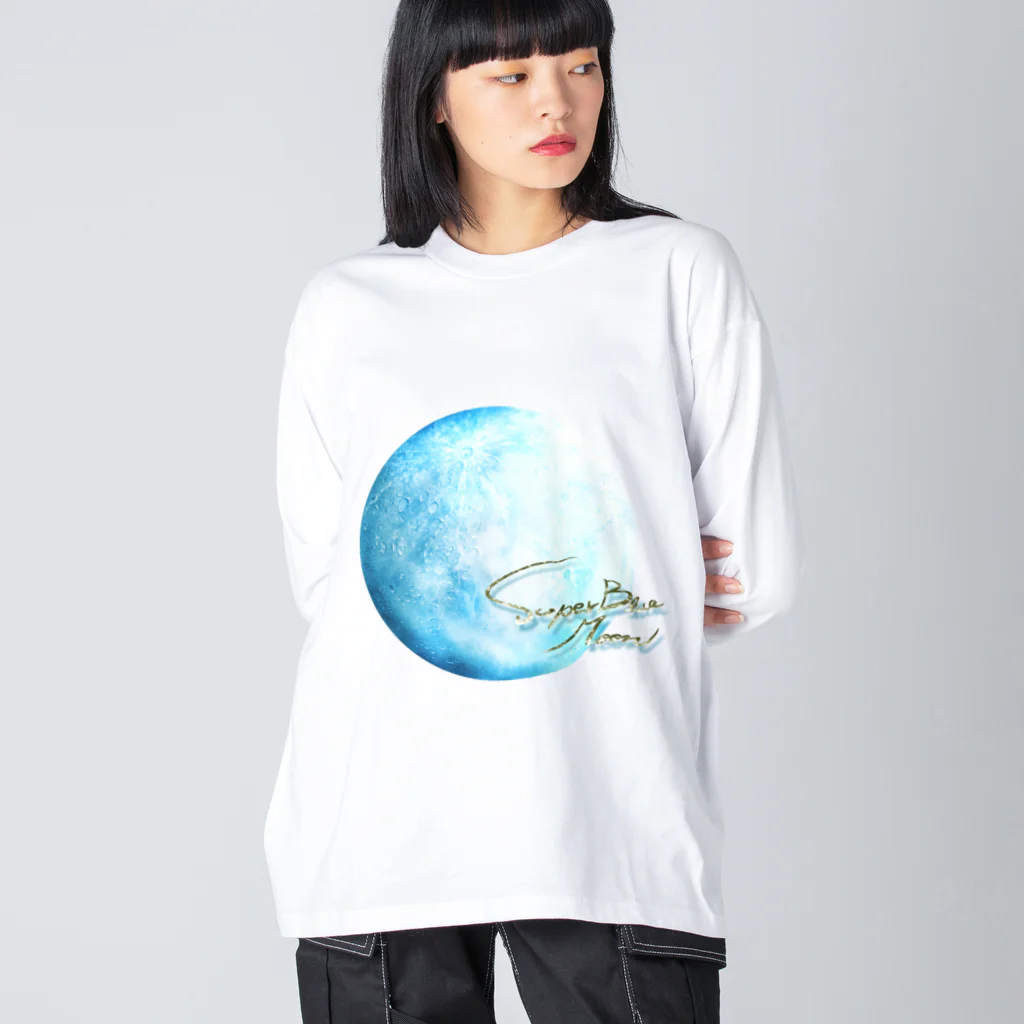 amakara_のスーパーブルームーン Big Long Sleeve T-Shirt