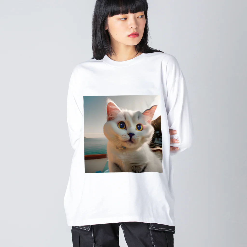 ちゅんきちショップの癒やしの子猫　イラストグッズ Big Long Sleeve T-Shirt