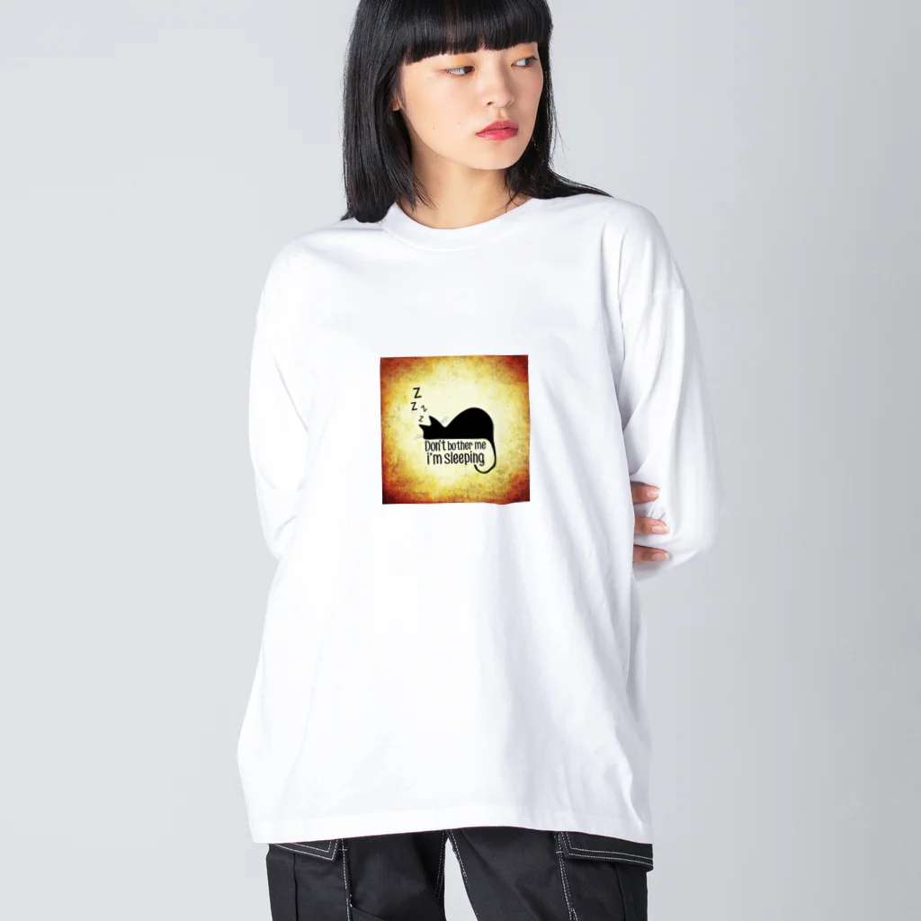 mumusのねこのイラストグッズ ビッグシルエットロングスリーブTシャツ