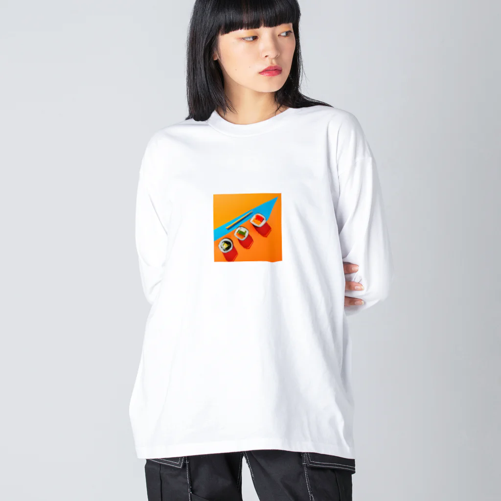 Wacchi_houseのSUSHI Big Long Sleeve T-Shirt