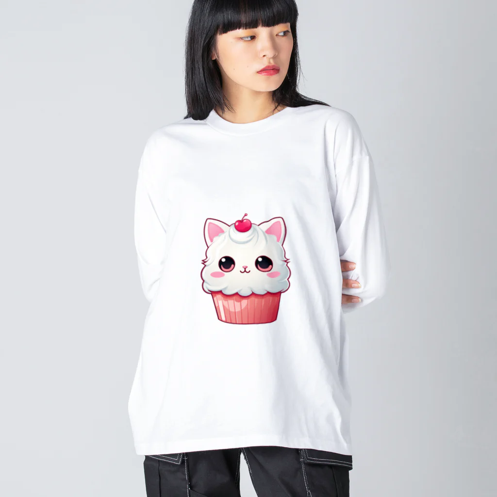 Vasetti_pressのカップケーキの猫ちゃん Big Long Sleeve T-Shirt