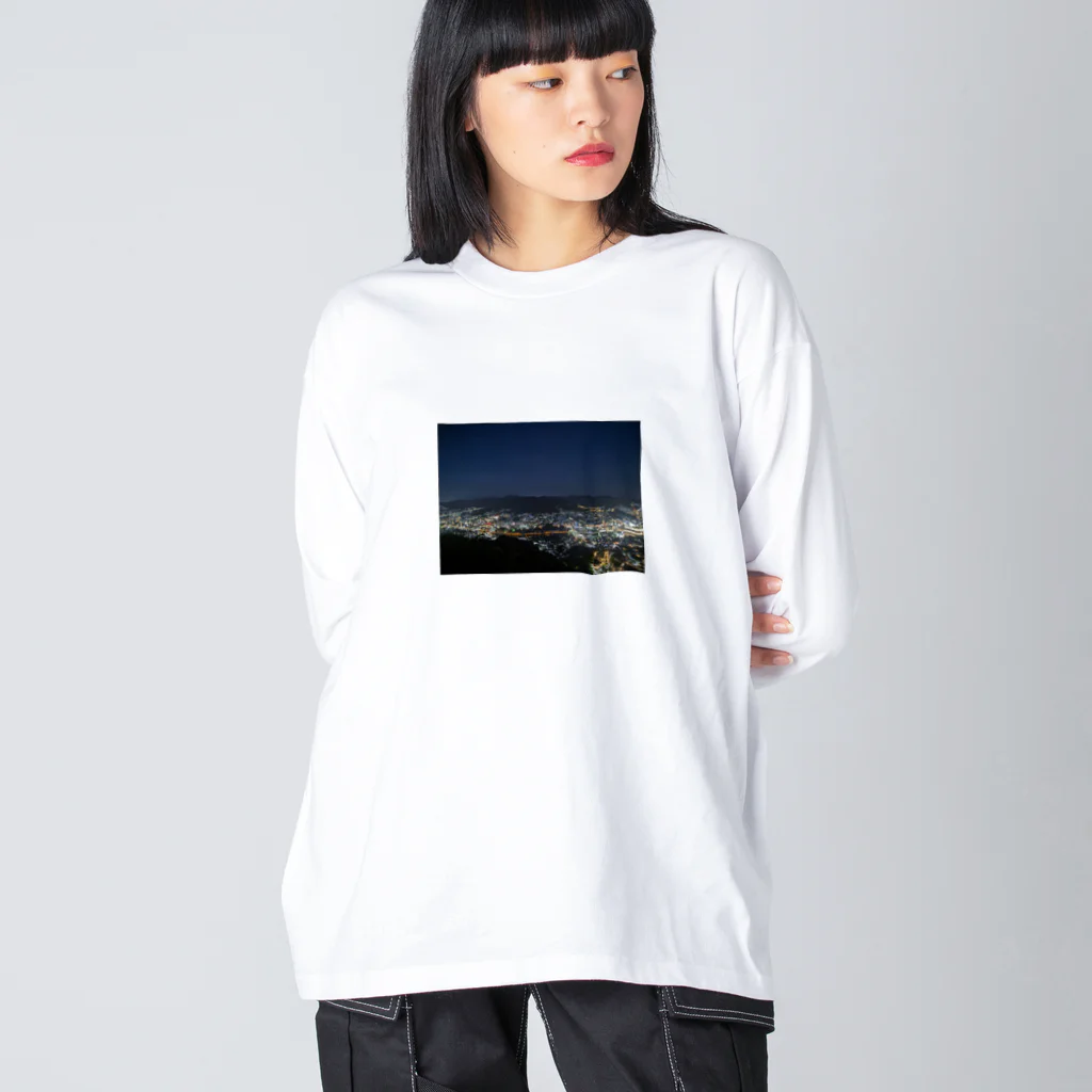 cre_tatsuの夜景ファッション - エレガントで洗練された夜のスタイル Big Long Sleeve T-Shirt