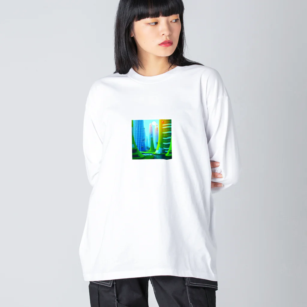 やさぐれメタルの未来都市TANTAN Big Long Sleeve T-Shirt