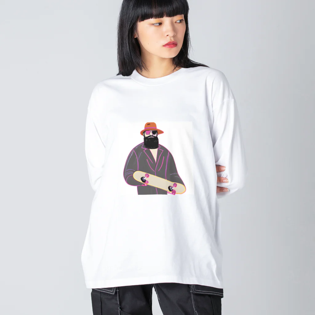 kenyのイケおじスケボー Big Long Sleeve T-Shirt