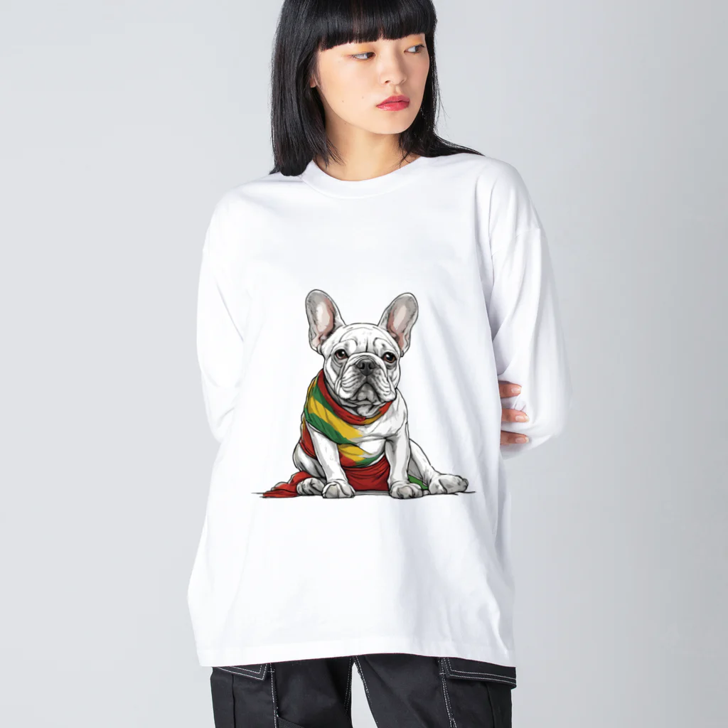 Frenchie-Rasta DoggのFrenchie-Rasta Dogg ビッグシルエットロングスリーブTシャツ