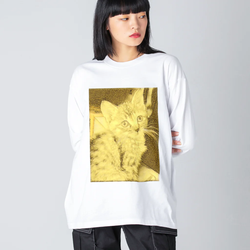 金色猫のキラキラネコ Big Long Sleeve T-Shirt
