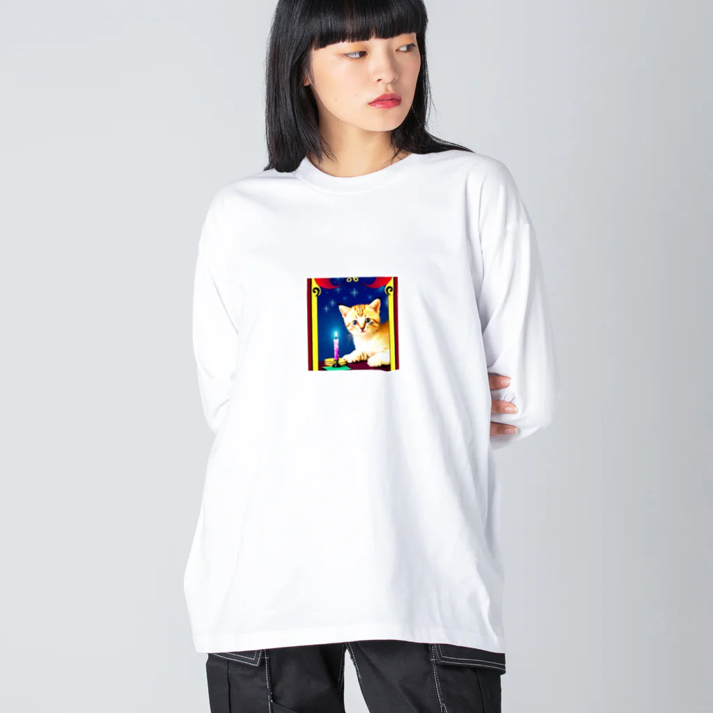 可愛い猫ちゃんの占い猫ちゃん Big Long Sleeve T-Shirt