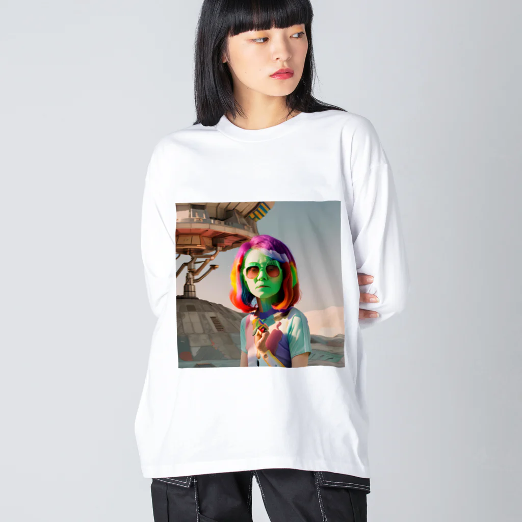 献血するドラキュラの宇宙人シリーズ Big Long Sleeve T-Shirt