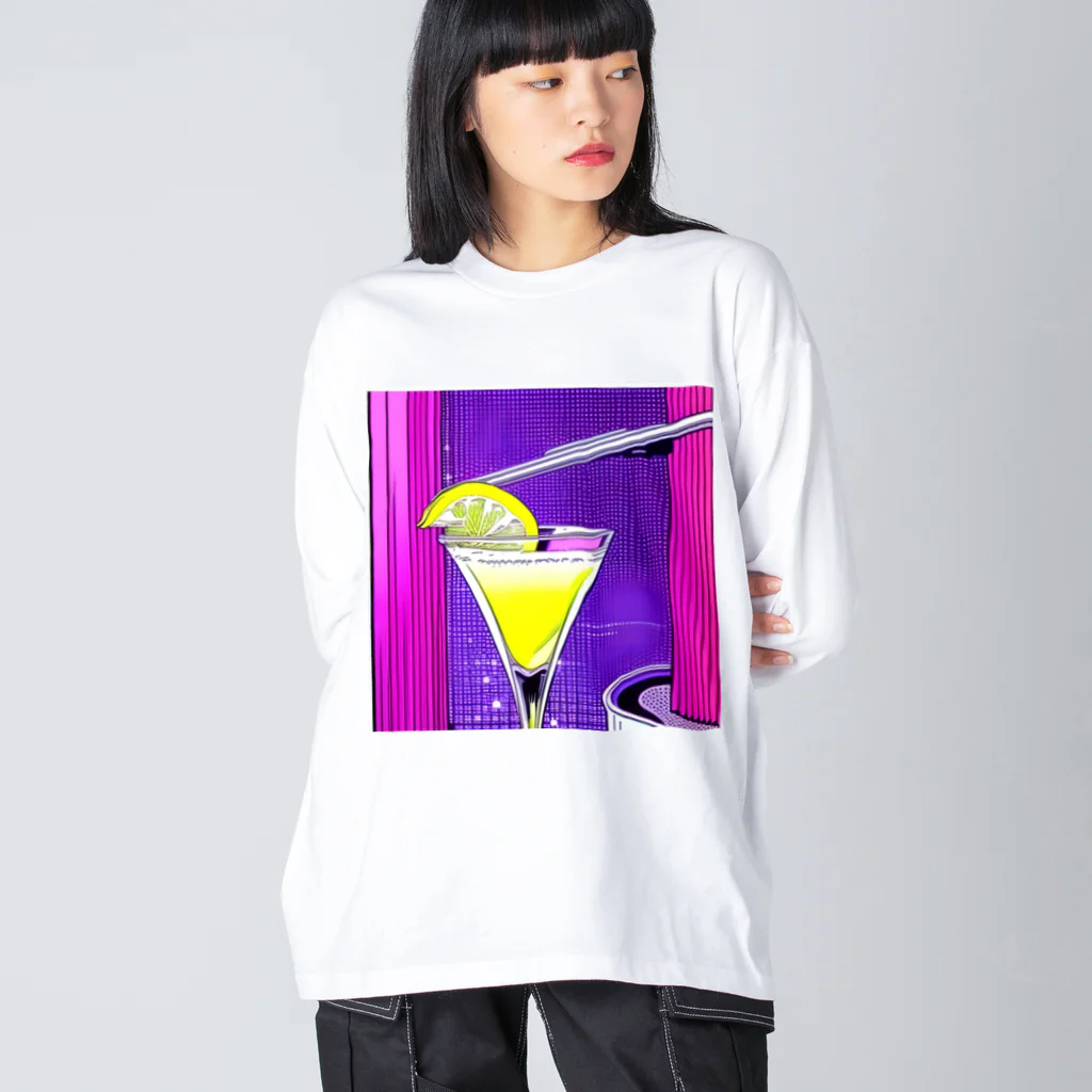 Egao  CreationsのEnjoy カクテル ビッグシルエットロングスリーブTシャツ