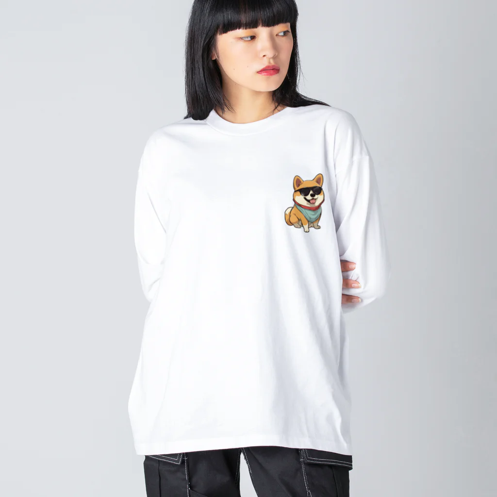 lilymummy リリマミのイカした柴犬 ビッグシルエットロングスリーブTシャツ