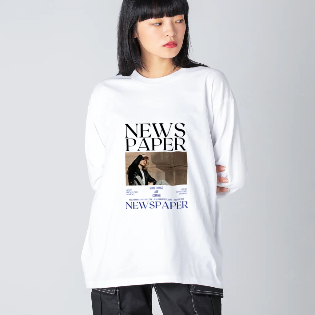 show.のNEWS PAPER Big Long Sleeve T-Shirt