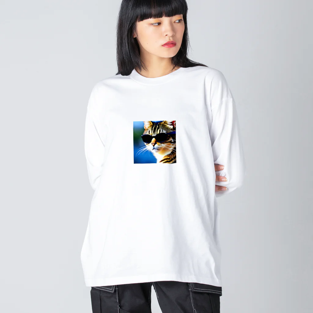 にゃーんのグラサンだにゃー Big Long Sleeve T-Shirt