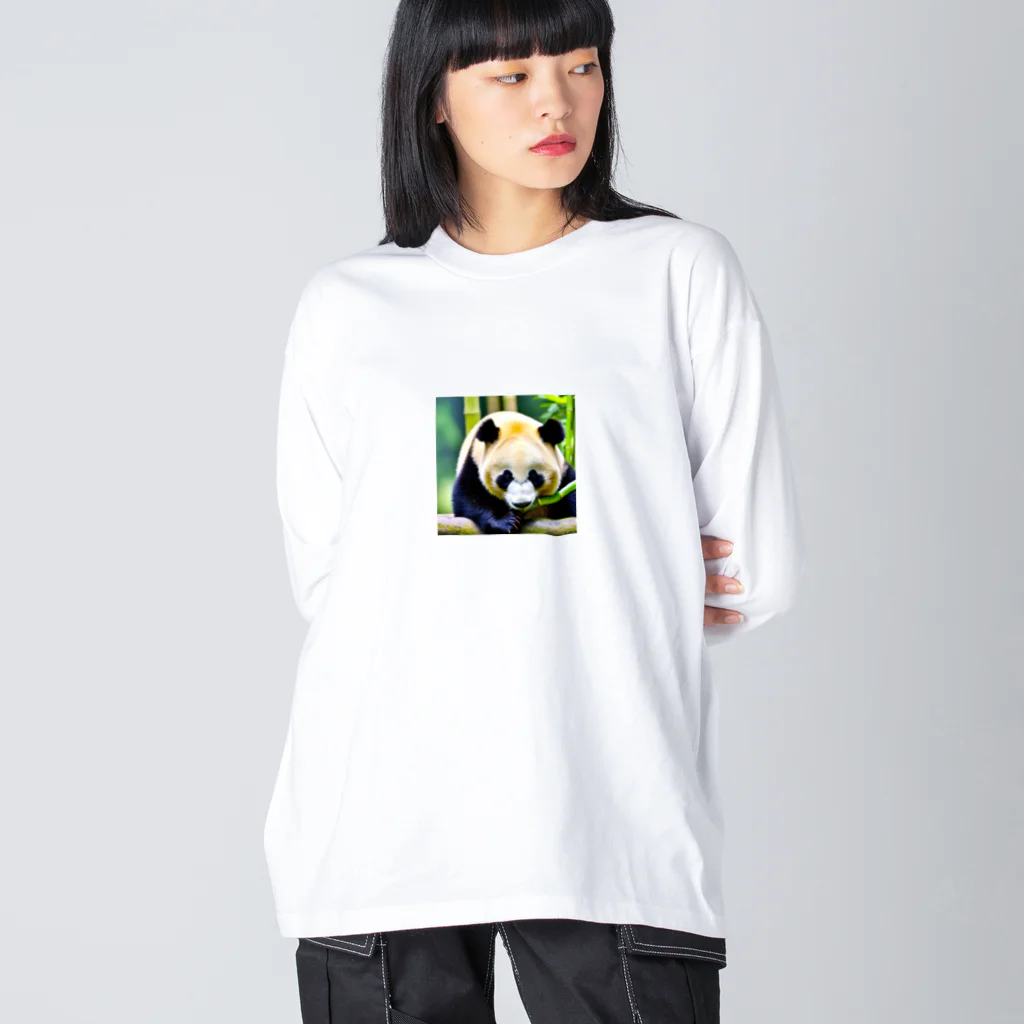 Junndyの竹パンダ Big Long Sleeve T-Shirt