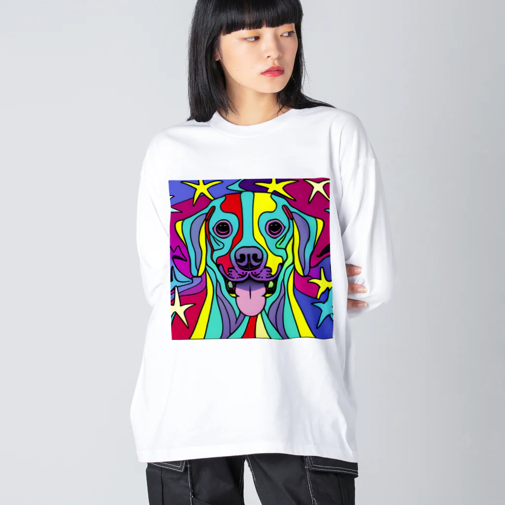 nakagawa-kikakuの奇抜なアート風の可愛い犬のグッズ Big Long Sleeve T-Shirt