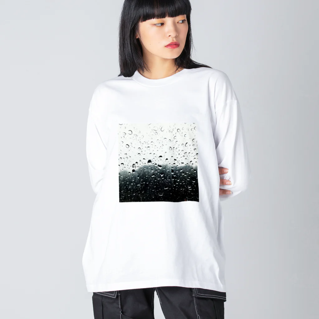 モリチエコの雨 ビッグシルエットロングスリーブTシャツ