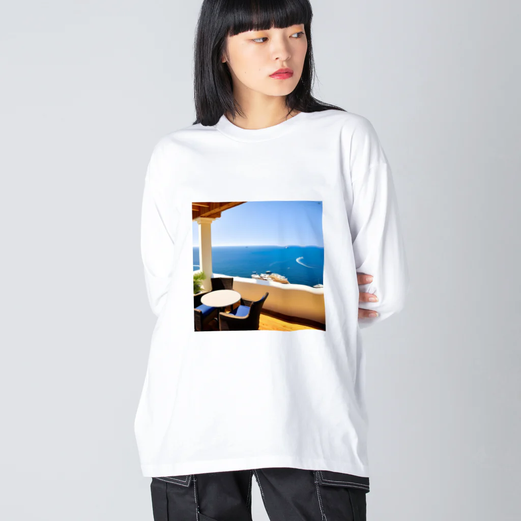 DapperMixのシーサイドカフェグッズ Big Long Sleeve T-Shirt