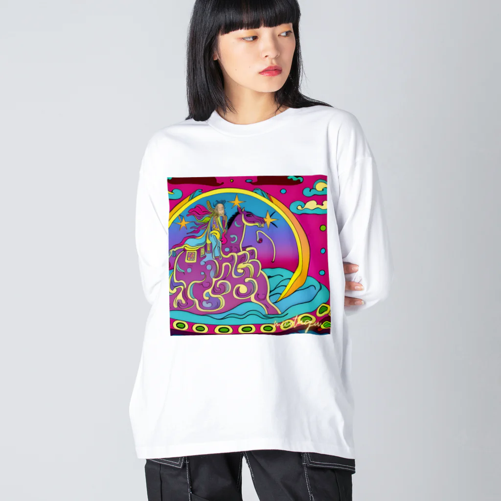 micotuguの派手な馬と和尚 Big Long Sleeve T-Shirt