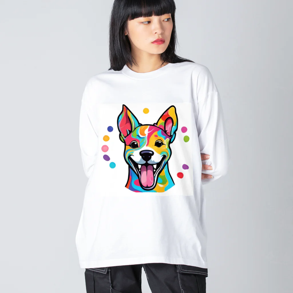 ハッピー・ディライト・ストアの癒しの犬グッズ Big Long Sleeve T-Shirt