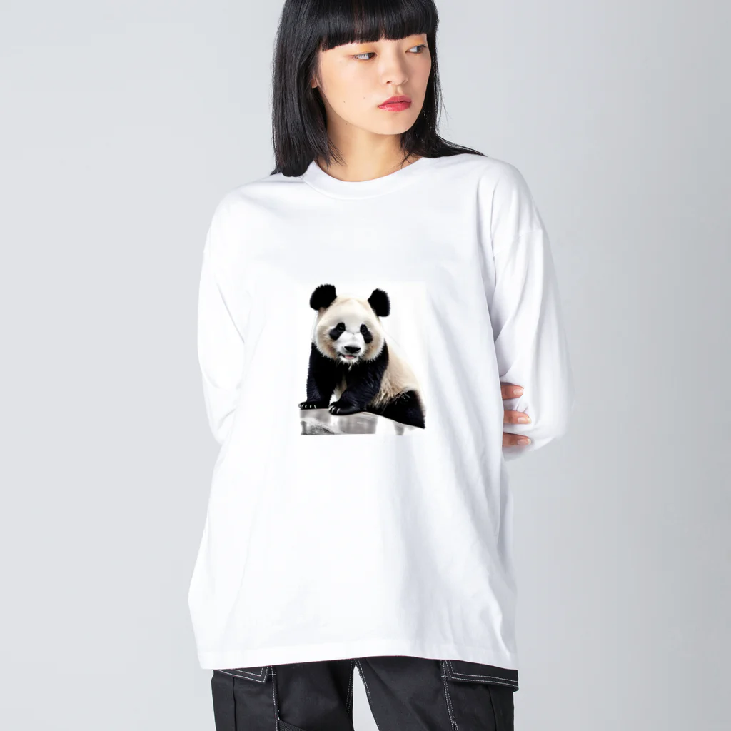 パンダリアンのパンダグッズ🐼 ビッグシルエットロングスリーブTシャツ