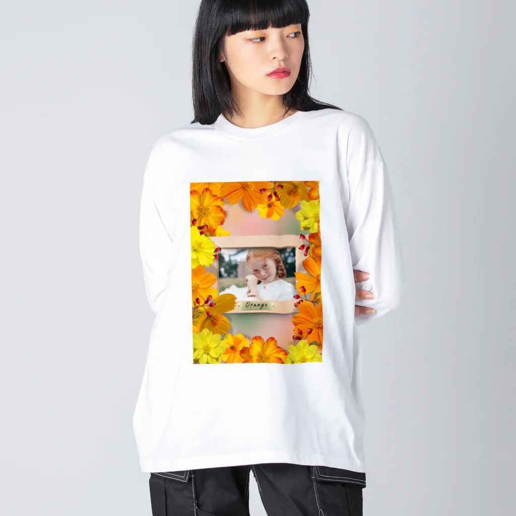 kai-mimiのORANGE ビッグシルエットロングスリーブTシャツ