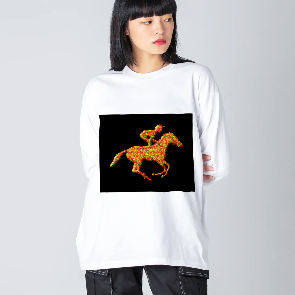 mumusの馬　colorful Big Long Sleeve T-Shirt