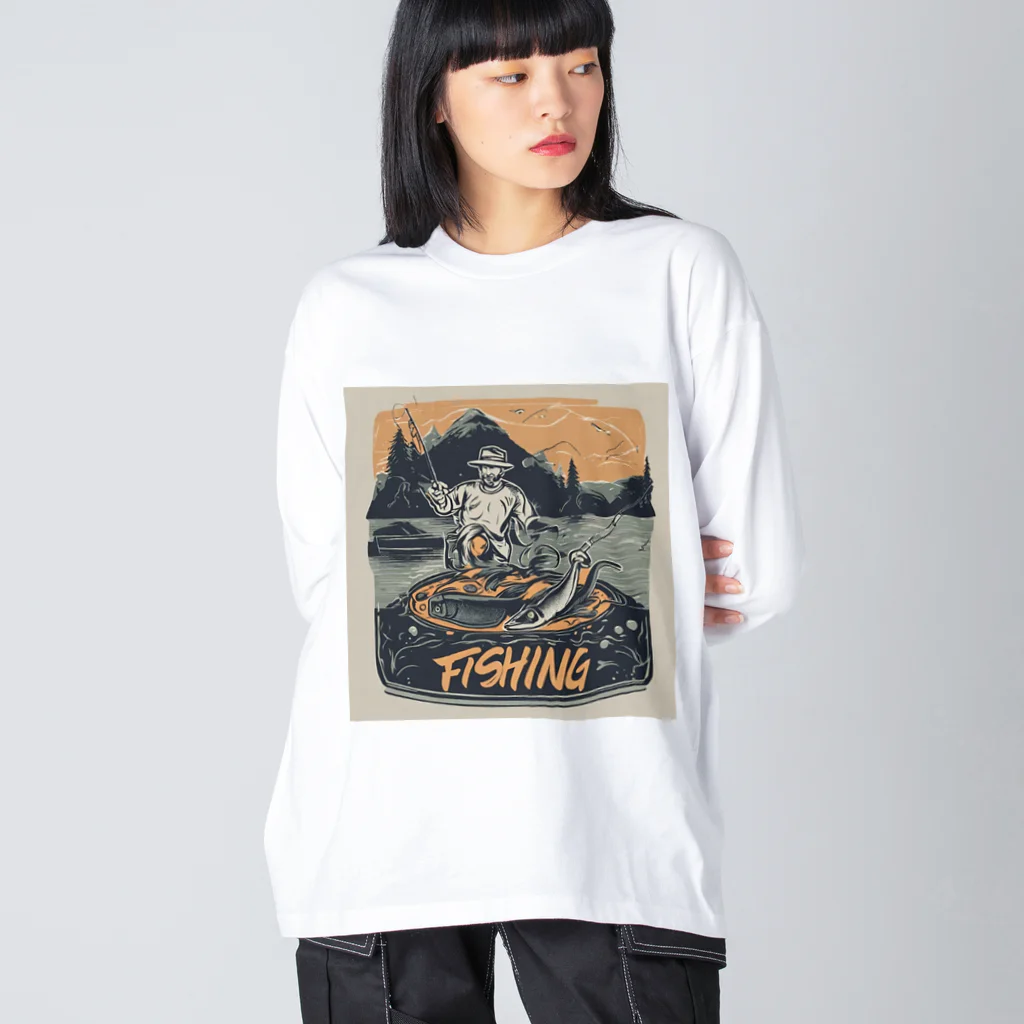 yuu1994 fishingのenjoy fishing yuu1994 ビッグシルエットロングスリーブTシャツ