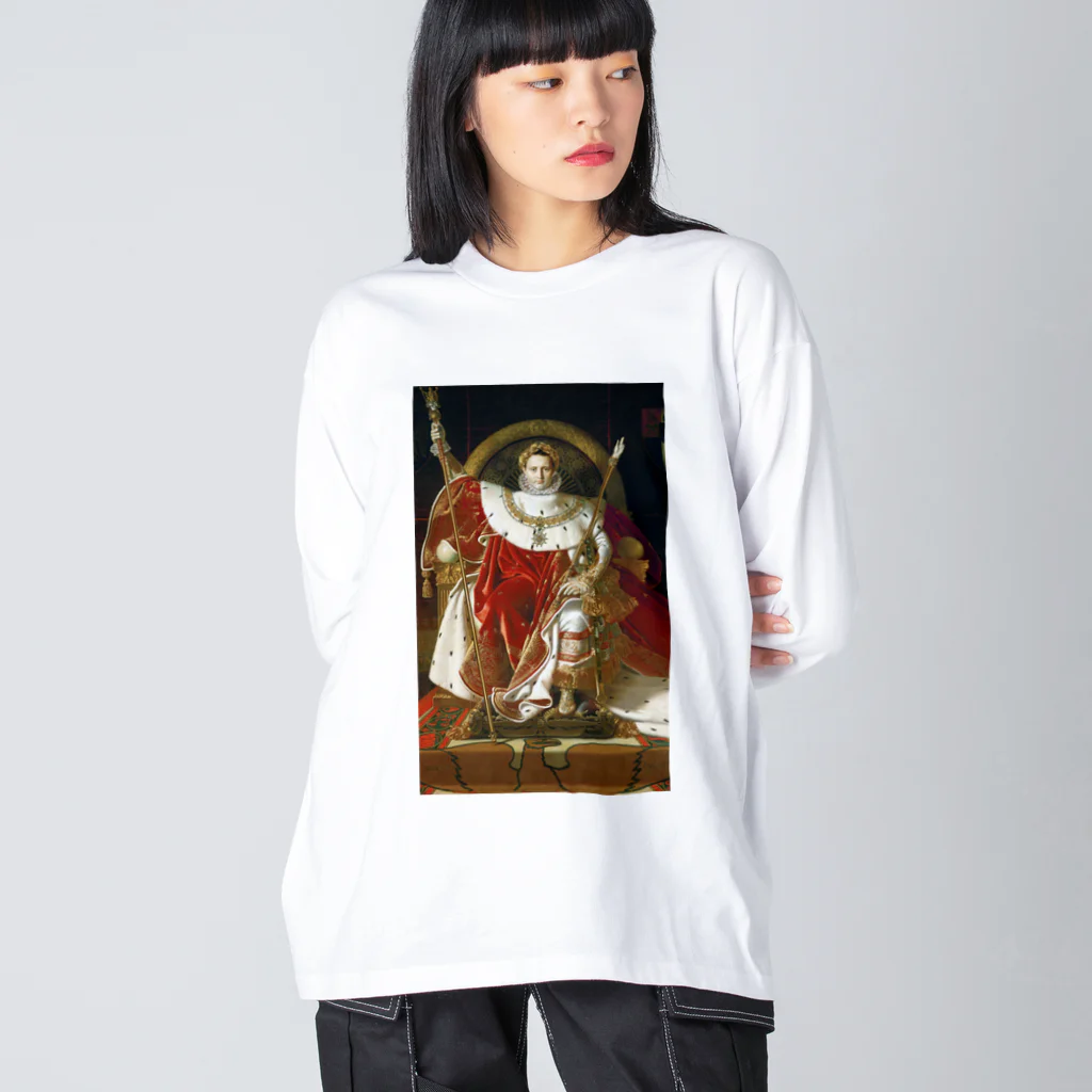 世界美術商店の玉座のナポレオン / Napoleon I on His Imperial Throne ビッグシルエットロングスリーブTシャツ