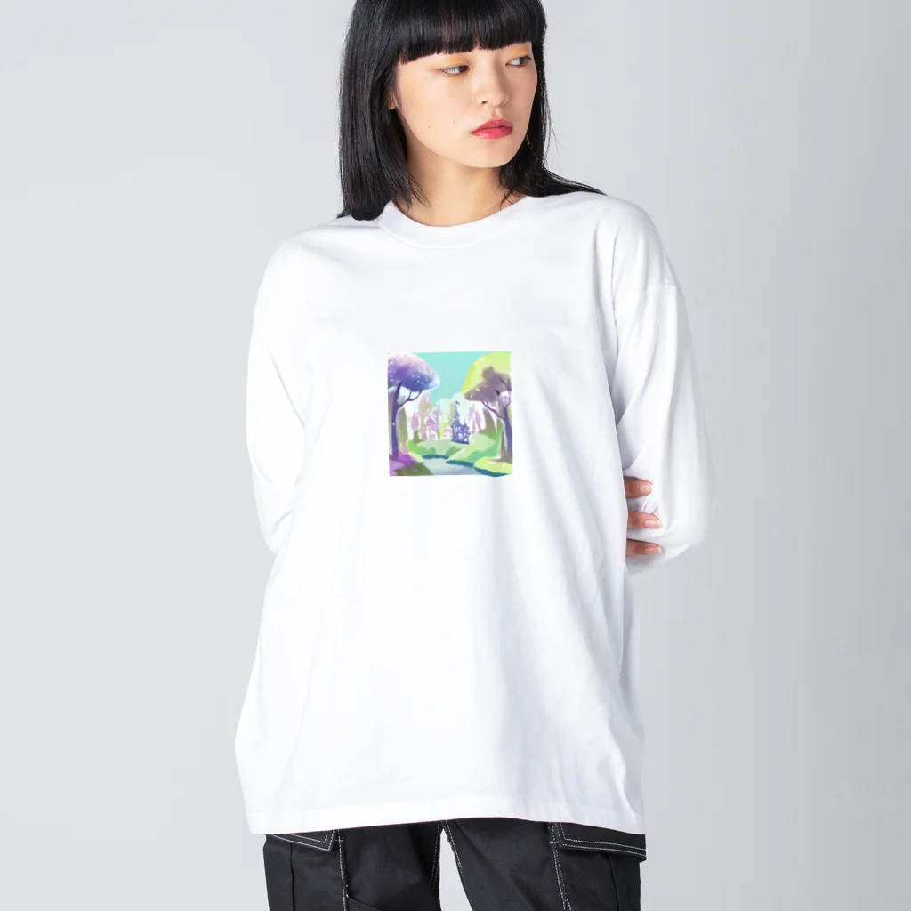 dxwtcrs94zの森のイラストグッズ Big Long Sleeve T-Shirt
