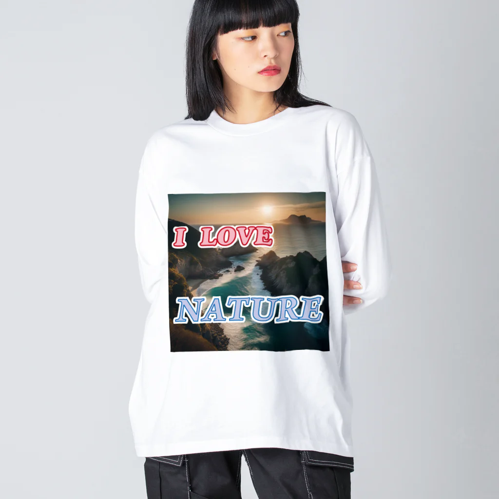 wataru-ingのI LOVE NATURE ビッグシルエットロングスリーブTシャツ
