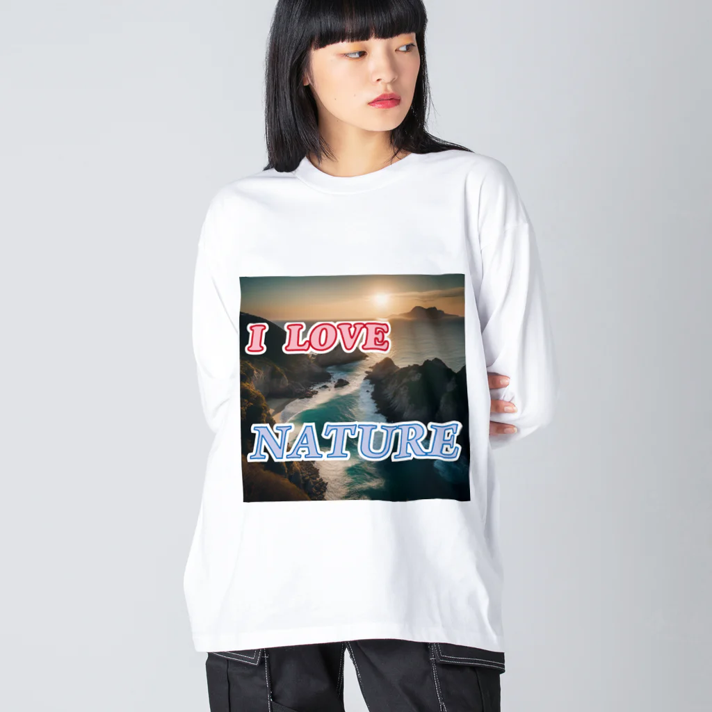 wataru-ingのI LOVE NATURE Big Long Sleeve T-Shirt