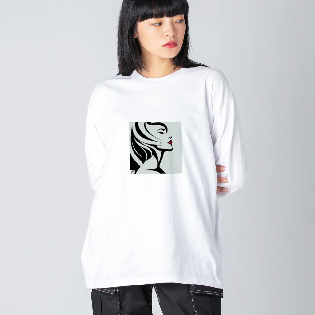 YOU_PONの美しい女性① Big Long Sleeve T-Shirt