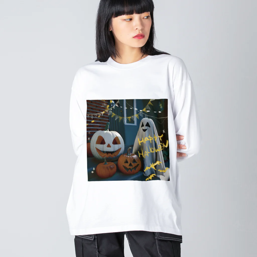 いらすとグッズのハッピーハロウィン ビッグシルエットロングスリーブTシャツ