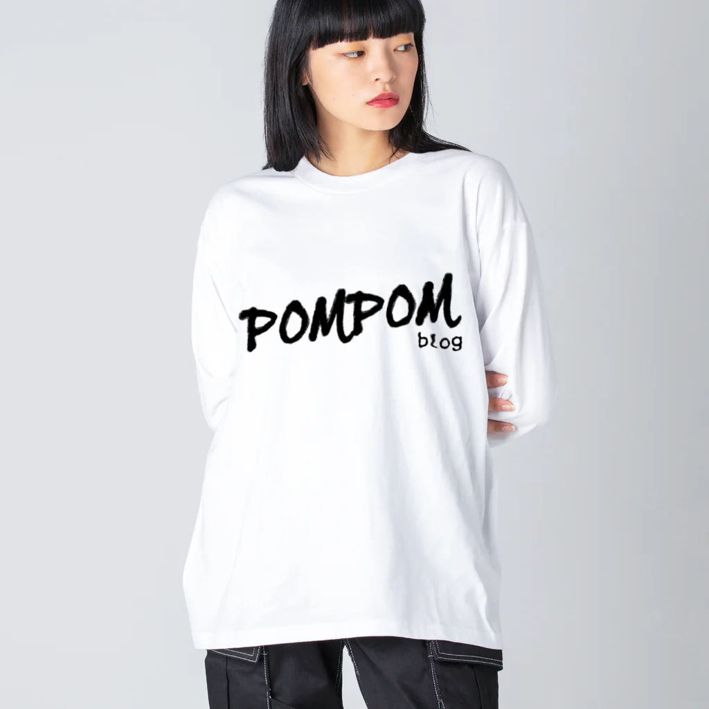 mf@PomPomBlogのDC PomPomBlog（black） ビッグシルエットロングスリーブTシャツ