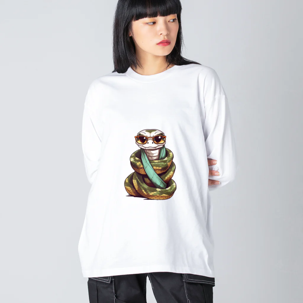 Vasetti_pressのカッコイイパイソン Big Long Sleeve T-Shirt