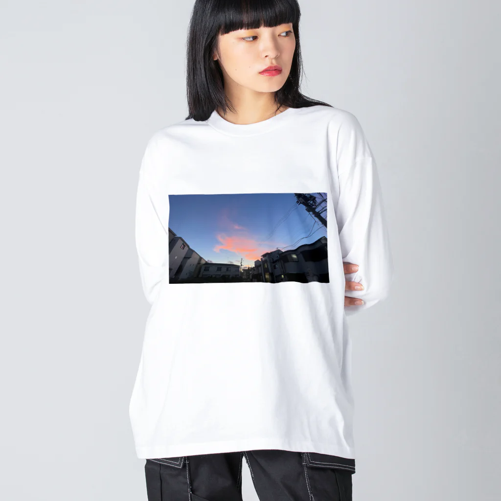 マツリのフォトショップの夕闇と夜空 Big Long Sleeve T-Shirt