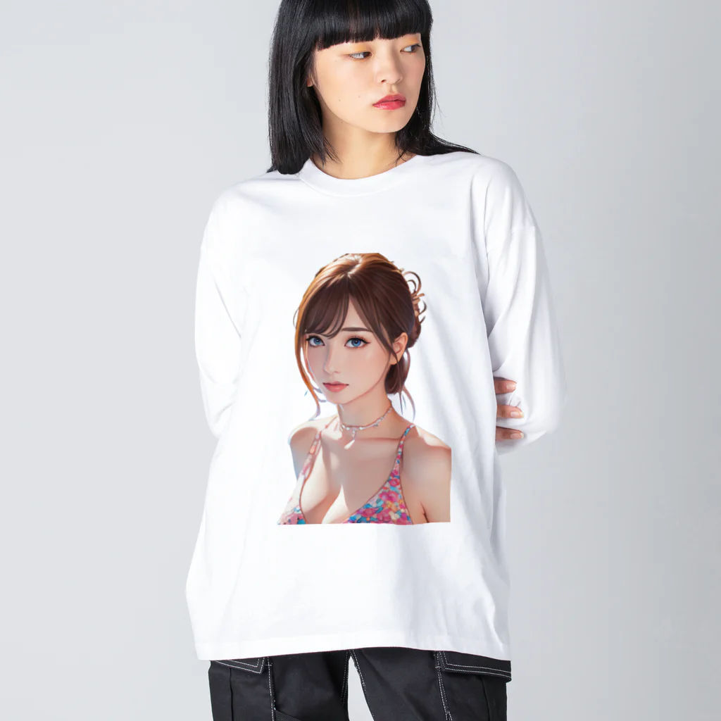 bitpiyoの綺麗なお姉さん Big Long Sleeve T-Shirt