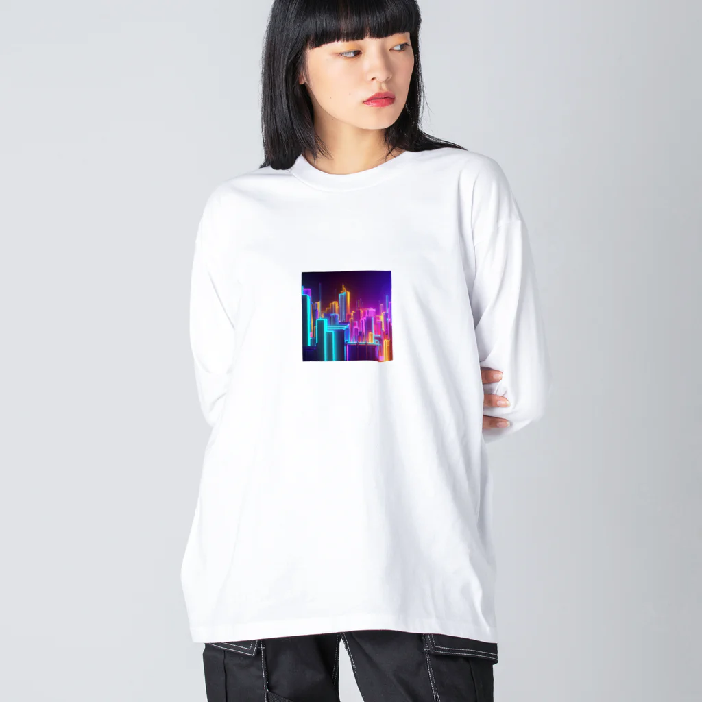 シリーズ＆シリーズのネオンライト・ダイナミックシティ Big Long Sleeve T-Shirt