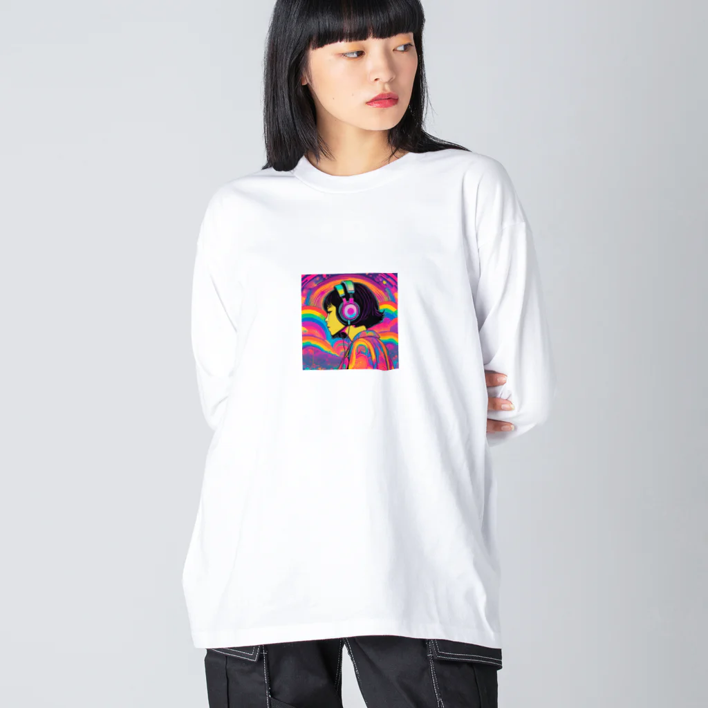 ts-Storeのサイケデリックショートボブ Big Long Sleeve T-Shirt