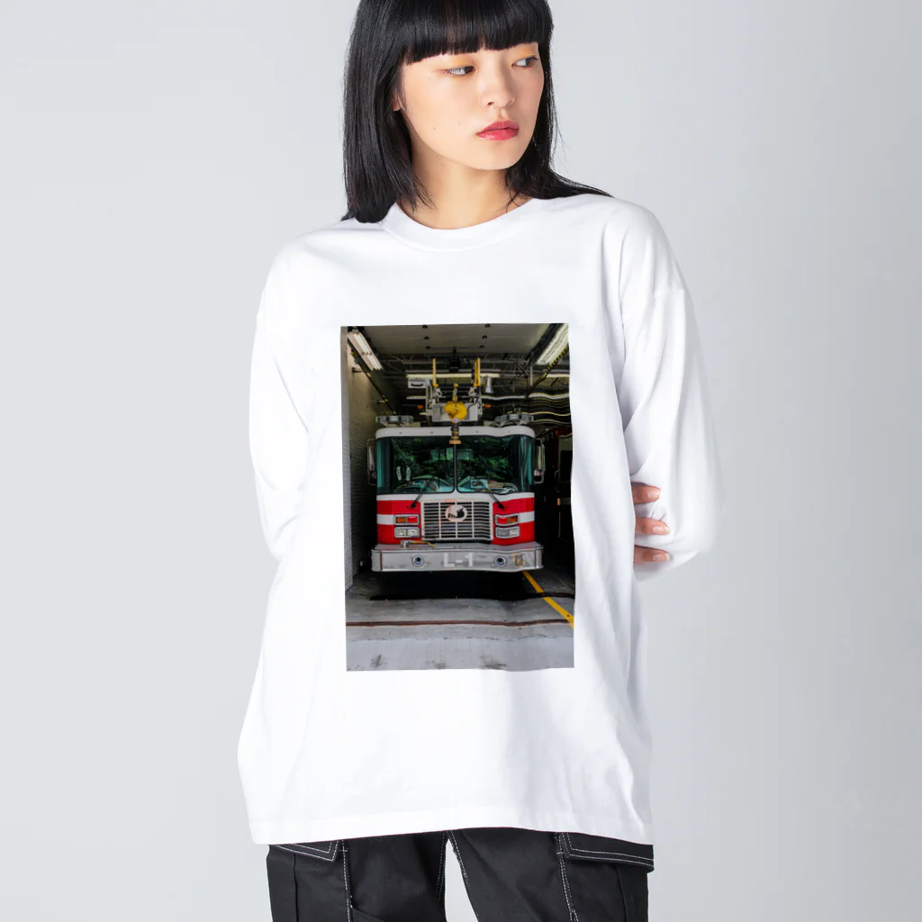 ビッグスマイルライフの消防車 Big Long Sleeve T-Shirt