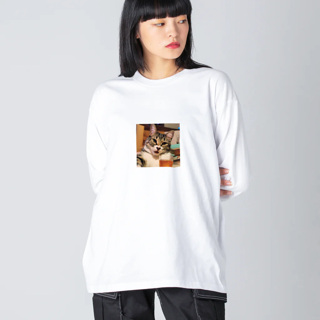 ことこと♂@トレーダーの猫猫　泥酔 Big Long Sleeve T-Shirt