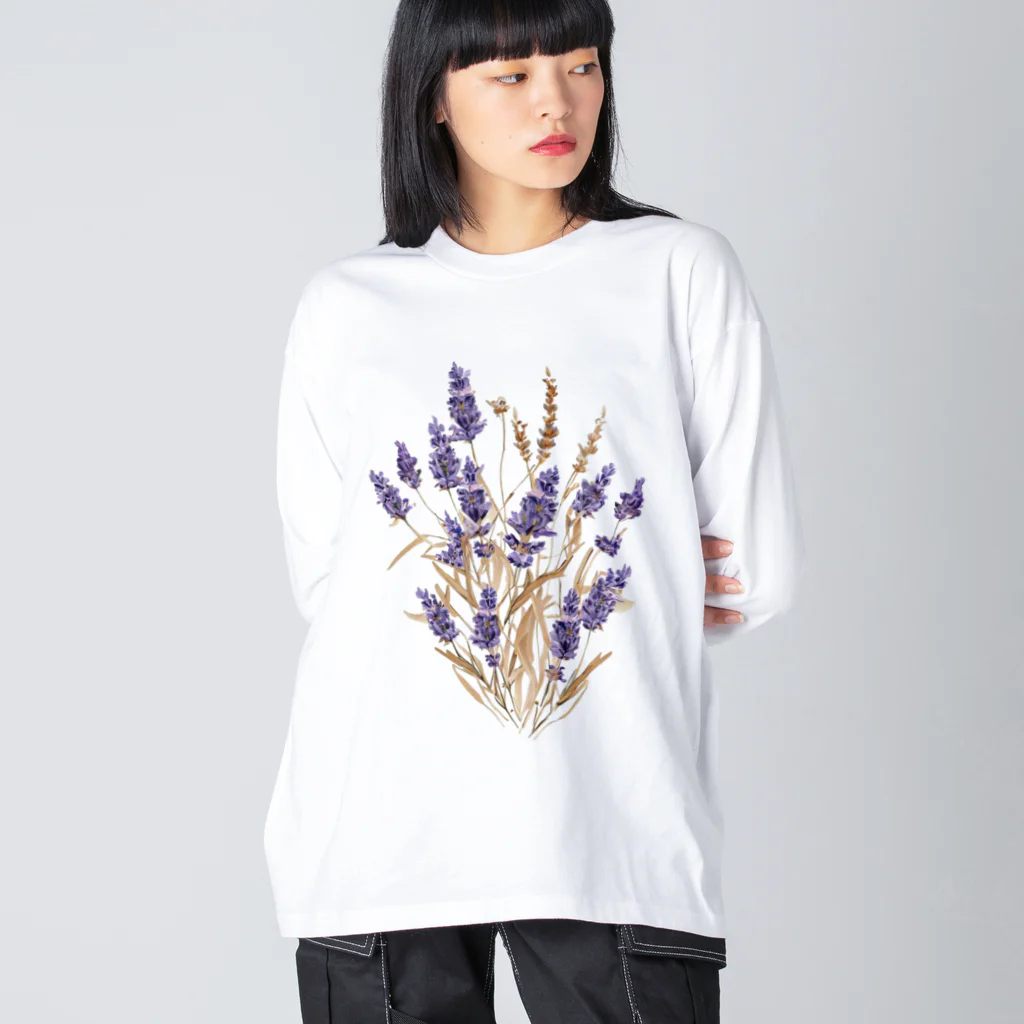 Atelier Petrichor Forestのラベンダー Lavender ビッグシルエットロングスリーブTシャツ