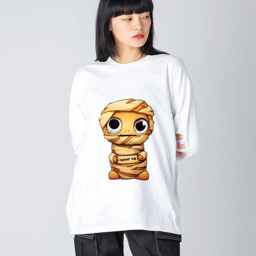 NeoNestのWrapped Wonders Halloween Collection: Mummy #05 Big Long Sleeve T-Shirt