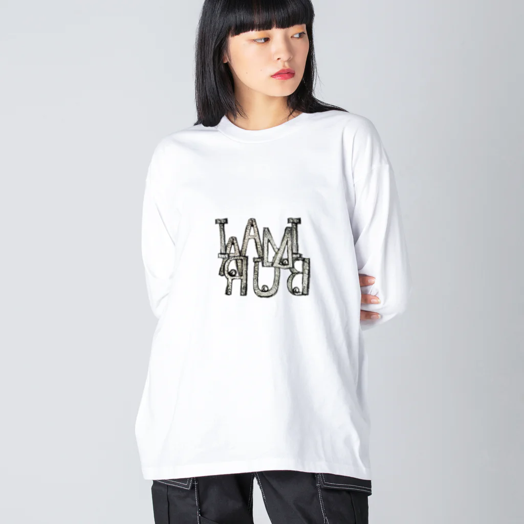 IMABURAIの煌めくミラー文字 Big Long Sleeve T-Shirt