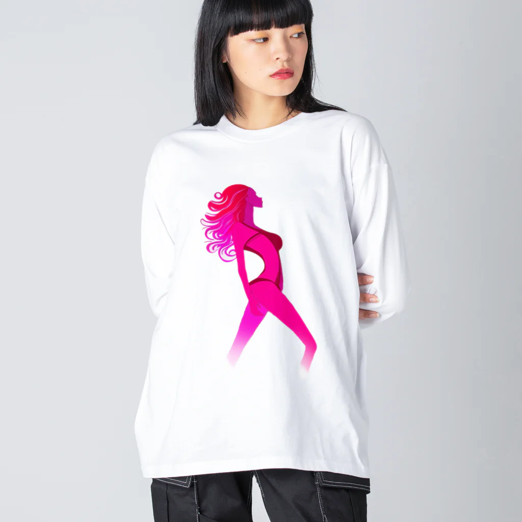 いらすとグッズのセクシーレディ Big Long Sleeve T-Shirt