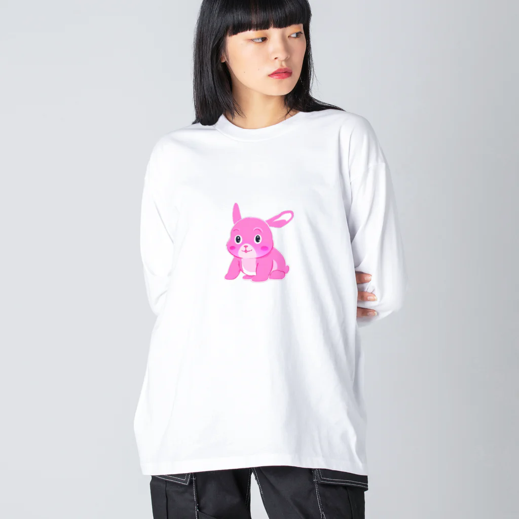 usaの這い這いうさぎ ビッグシルエットロングスリーブTシャツ