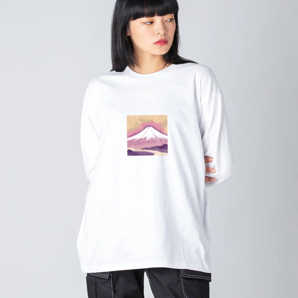 pirapiraのまうんとふじ ビッグシルエットロングスリーブTシャツ