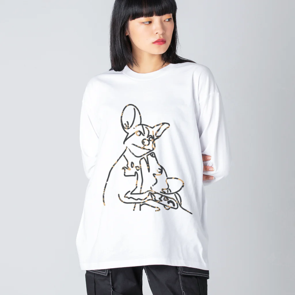 kh.wildlifeのリカオン Big Long Sleeve T-Shirt