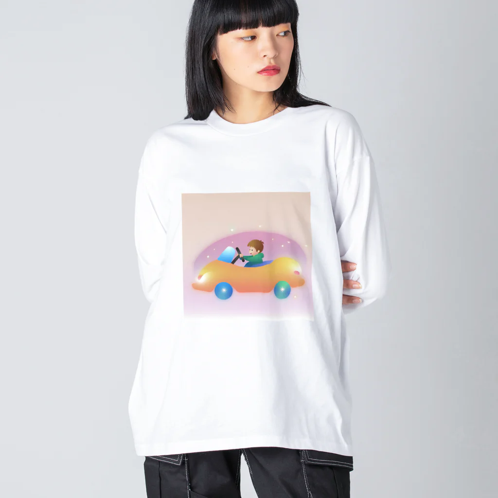 pikkekunのGo!Go!Car! ビッグシルエットロングスリーブTシャツ